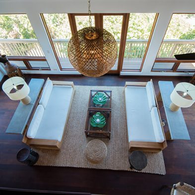 View of Living Room from Loft Above Kitchen