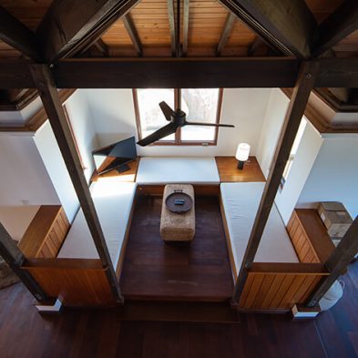 View of Daybed Nook from Loft Above Kitchen