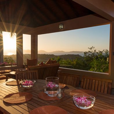 Outdoor Dining and Living at Sunset